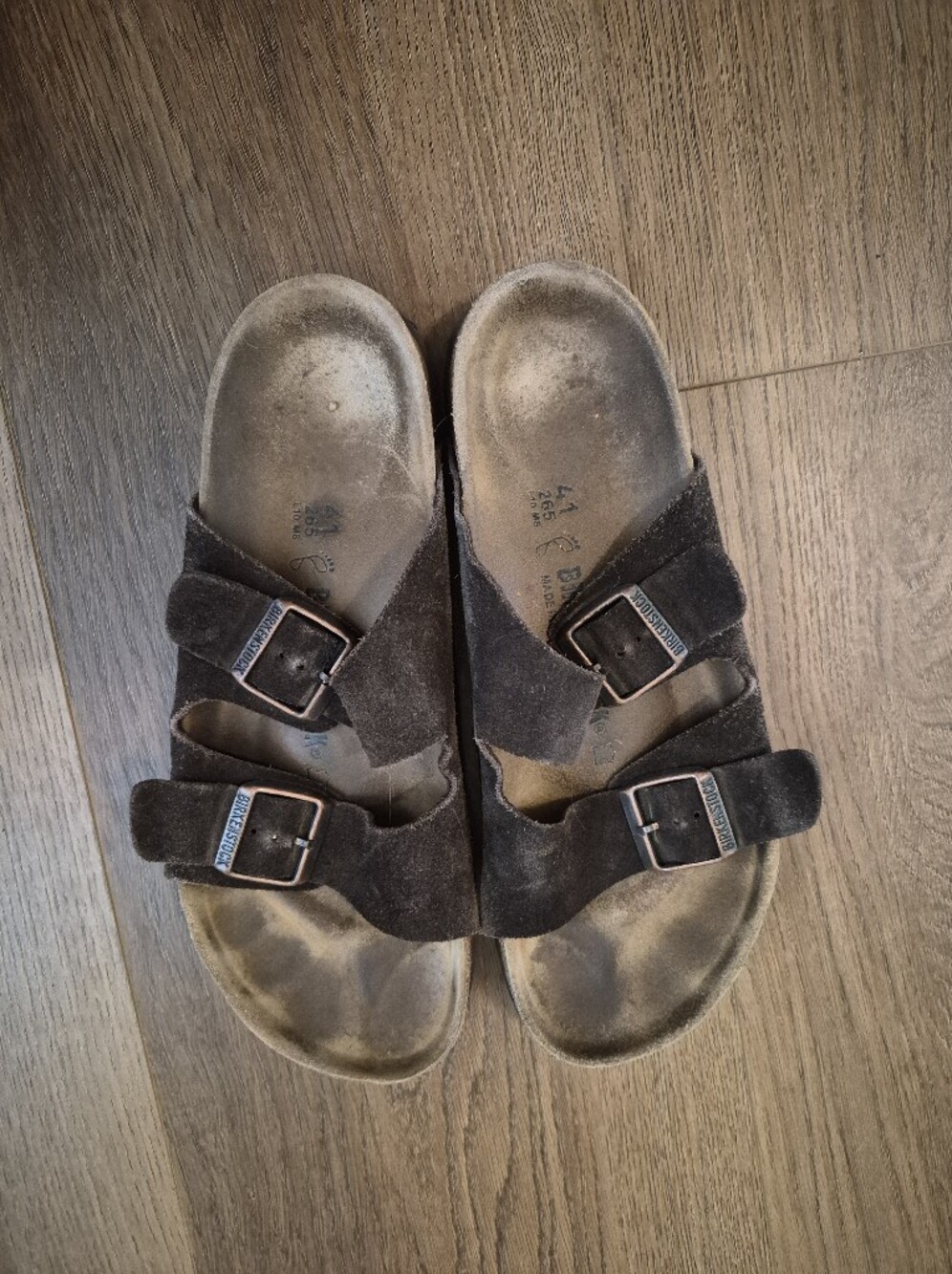 Birkenstock Brown Suede Arizona Twin-Strap Sandals